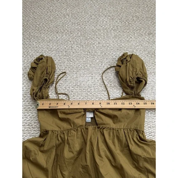 Long Milkmaid Dress Sweetheart Neck Off Shoulder Prairie Country Cottagecore S - Picture 6 of 8